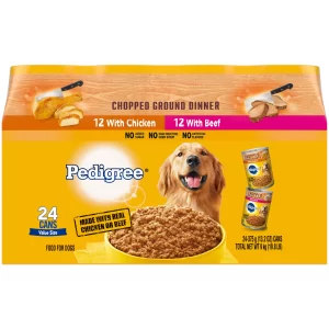 PEDIGREE CHOPPED GROUND DINNER Adult Canned Soft Wet Dog Food Variety Pack With Chicken and With Beef 24 13 2 oz Cans eac88478 569f 4feb a6ea f09ddd259e6a.6f153a85af5bb51cf950bf54ec1d0ae7
