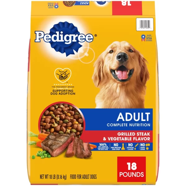 PEDIGREE Complete Nutrition Grilled Steak Vegetable Dry Dog Food for Adult Dog 18 lb Bag 3fb06e75 97a0 49a6 abc0 bd729e35b502.ddbefbe3d677471ceff840699c433b8e