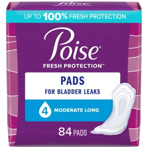 Poise Incontinence Pads for Women 4 Drop Moderate Absorbency Long 84Ct 8dcfafd3 ae80 4dc2 8461 740cba4b991b.1bff214d6ebc53ad3b52775a10a49013