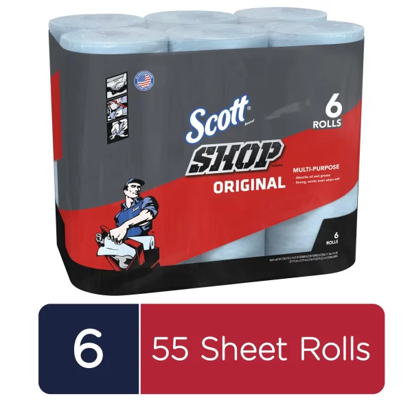 Scott Shop Towels 6 Rolls 55 Sheets Per Roll 54032f29 3c24 4714 9b23 f3f56dfc3513.bcb245794d1eff041d7a1a6467c70073
